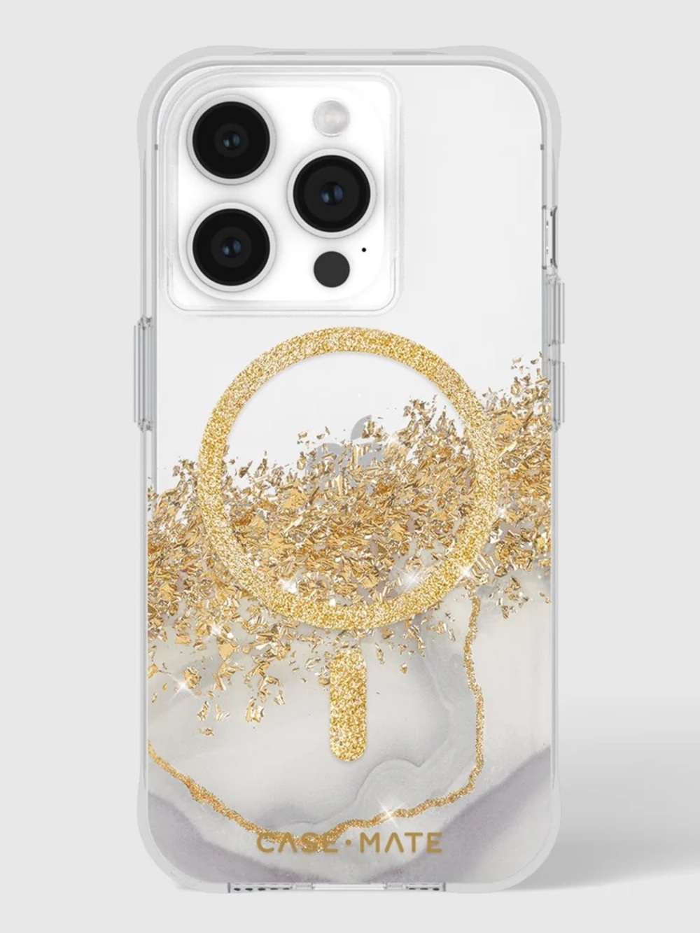 Case-Mate Karat Marble MagSafe Phone Case IPhone 15 Pro Gold